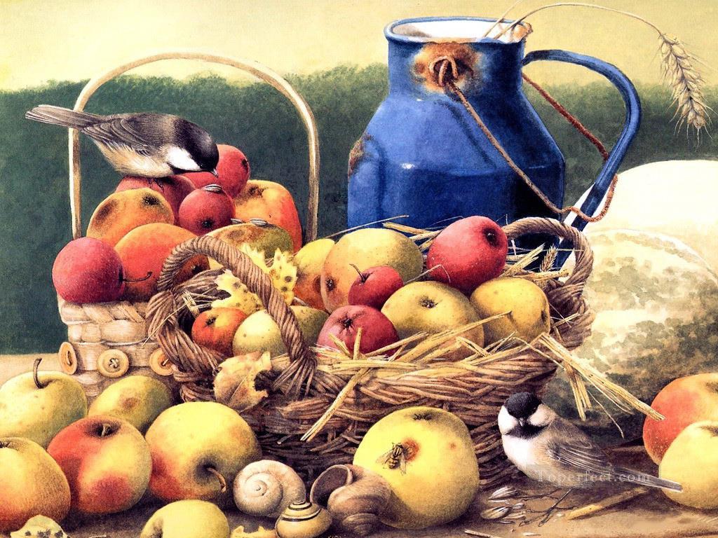 birds and apples Oil Paintings
